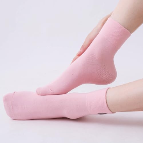 Image of HUGSWEET Cotton Soft Comfy Crew Ankle above Socks for Women Gift 5-10 Pairs | Colorful Casual Cute Funny Smiley Face Quarter Mini Crew Thin Socks, Elastic Lightweight Gifts for Women