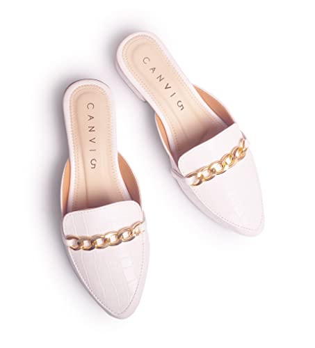 Image of CANVI Stylish | Fancy | Comfortable Women Sandals Flats Sandals for Women And Girls Slip On Cute Comfortable Dressy Sandal Beach Shoe