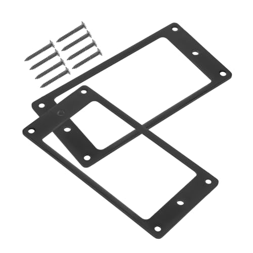 ERINGOGO 2セット属製エレキギターピックアップフレーム マウントリング付き 耐摩耗性ピックアップカバーフレーム ギター交換用保護パーツ