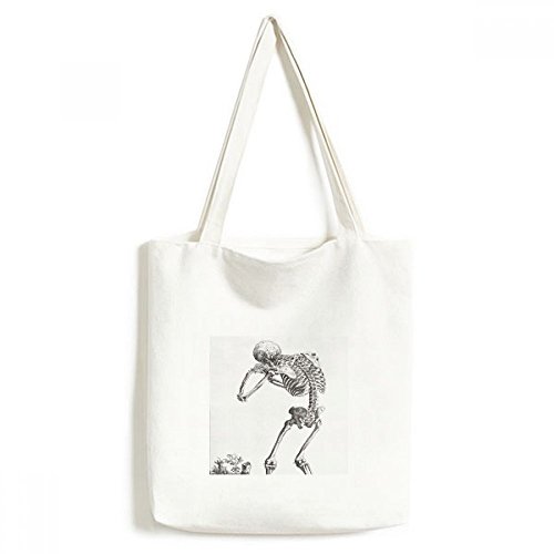 Sac fourre-tout lavable squelette et décoration corps humain multicolore 33x40