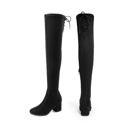 DREAM PAIRS Women's Over The Knee Thigh High Boots,Black,10 - image 9