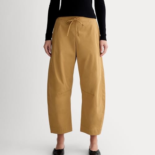 Songling Womens Barrel Pants Crop Baggy Wide Leg Cotton Lightweight Casual Summer Drawstring Waist Lounge Pants with Pockets3