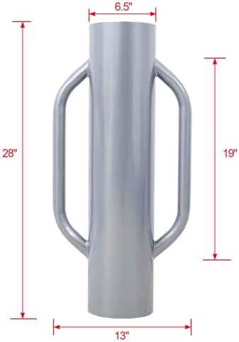 LuckyNote Iron Fence Post Driver, 37LB Metal Fence Post Driver with Handle, Heavy Duty T Post Pounder Rammer for Installing Fence Post