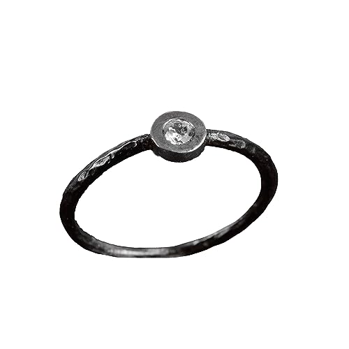 Bague en pierre de zircone KAMBO en argent sterling anti-ternissement fait main