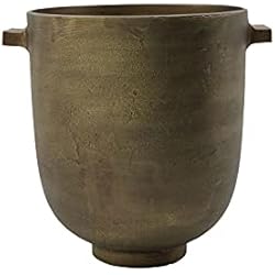Macetero Jardin Aluminio House Doctor 206190810 Foem - Jardinera de latón Envejecido, Aluminio