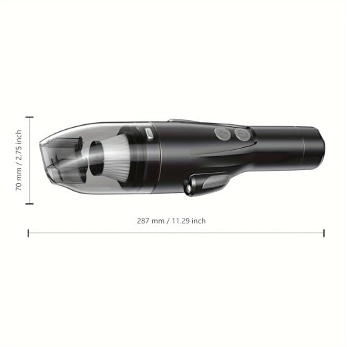 Image of Portable Wireless Vacuum Cleaner with Blower & Suction | 2 Modes | Handheld Lightweight for Car | Home | Office | Foldable Design (4 in 1 Black Suction 5000pa)