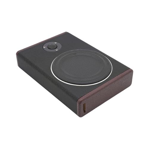 Underseat Subwoofer 8 Inch Slim Stereo Surround Sound with Built-in Amplifier 600W Max Power Bass Boost 0-12dB & Dual Vocal Bass Mode Powered Car Subwoofer for Immersive Car Audio in Vehicles