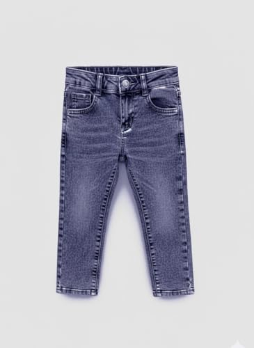 Image of A.T.U.N. (ALL THINGS UBER NICE) Boys Cotton Stretchable Straight Fit Denim Jeans | Soft Washed Mid Rise Comfort Jeans for Everyday Wear | Durable Stylish Casual Bottom Wear