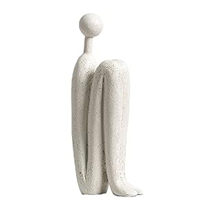 Abstracte Figuur Statues Sculptures Decorative, Scandinavische Eenvoud Creatief Decoration Figures，statue Resin Ornament，office Living Room Craft Decoration Statues (Color : Red)