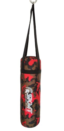 Image of SKMT Never Lose Until You Win Kids Boxing Kit with Filled Punching Bag, Gloves and Headgear, Age 7-13 Years (Red Army)