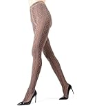 MeMoi Juneau Diamonds Cotton Tights for Women, Cozy and Elegant Sweater Tights - Sizes Small to X-Large