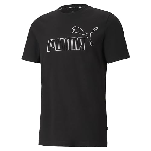 PUMA Unisex ESS Logo Tee T-Shirts, PUMA Black,