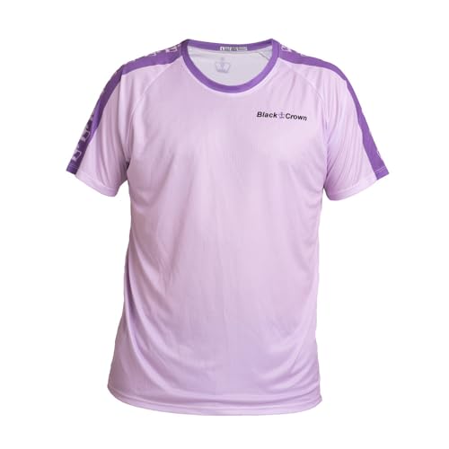 Black Crown - Camiseta de Padel Hombre Boston Morado - Tejidos poliéster y Elastano - Ligereza, Movilidad y Comodidad Dentro de la Pista - Transpirable (XL)