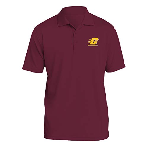 UGP Campus Apparel AP07 - Central Michigan Chippewas Primary Logo LC Polo - Large - Maroon