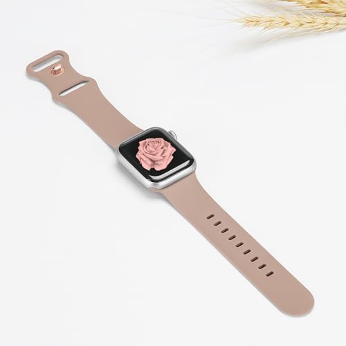 Bandiction Compatible with Apple Watch Series 3 38mm Series 5 40mm iWatch Bands 38mm 40mm 41mm, Soft Silicone Sport Replacement Strap Compatible for iWatch SE 3 Series 11 10 9 8 7 6 5 4 3 2 1 Ultra 3 by Bandiction - Image 3