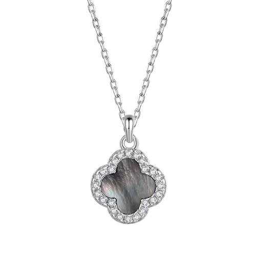 Collier trèfle à quatre feuilles en argent sterling délicat pour femme