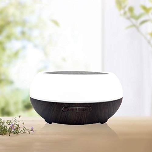 NP XD805W Smart Ultrasonic Humidifier 400ml Essential Oil Aromatherapy Machine for Home Bedroom Office (Color : Dark Wood Grain, Size : EU Plug)