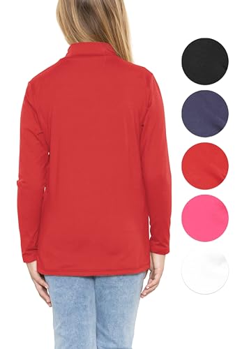 STRETCH IS COMFORT Youth Girl’s Oh So Soft Long Sleeve Mock Neck Top | 4-163