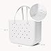 BOGG BAG Original Large Tote – 19” x 14” x 9” – Durable, Washable, Tip-proof – Beach, Pool, Boat, Work, Sports (For Shore White)