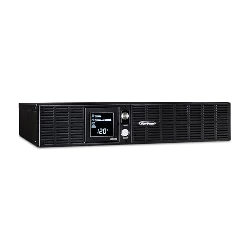CyberPower OR1500LCDRT2U Smart App LCD UPS System, 1500VA/900W, 8 Outlets, AVR, 2U Rack/Tower