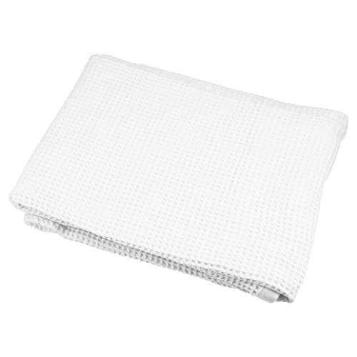 VOCOSTE Waffle Tejido Estampado Absorbente Algodón, Baño Toalla, 55.12''x27.56'' Blanco