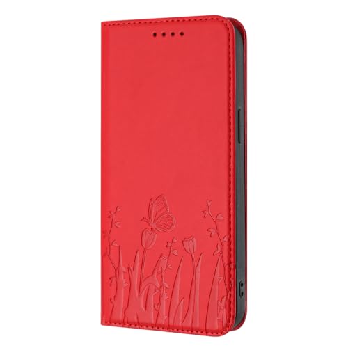 PONRFEKT �蒠�^�P�[�X �Ή� Xiaomi Redmi Note 12S 4G PU���U�[ ���z�^�J�o�[ �J�[�h���[ �}�O�l�b�g�J�� �X�^���h�@�\ �Ռ��z�� �ϏՌ� �t���b�v�P�[�X-���b�h