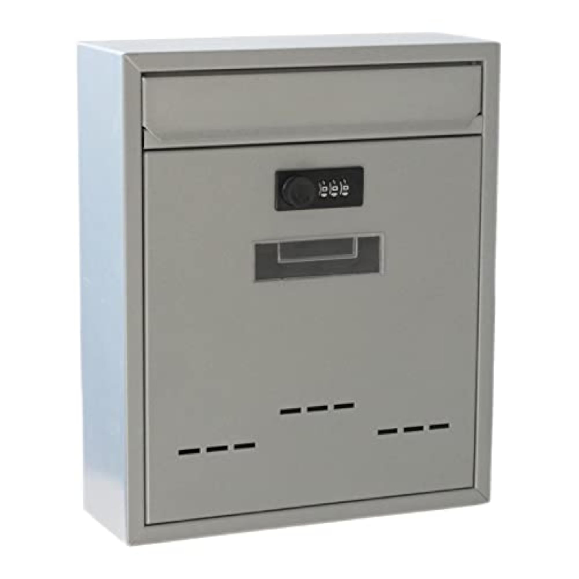 Large Wall Mount Mailbox with Code Lock, Grey