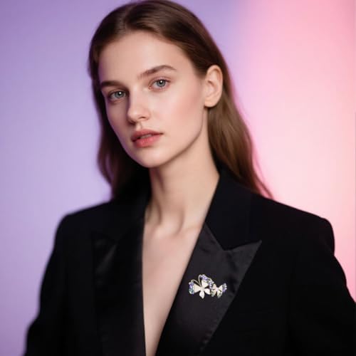 Image of Animal Brooch for Women Zirconia Rhinestone Abalone Shell Animal Lapel Pin Christmas Birthday Holiday Gift for Wife Mother Girlfriend Daughter