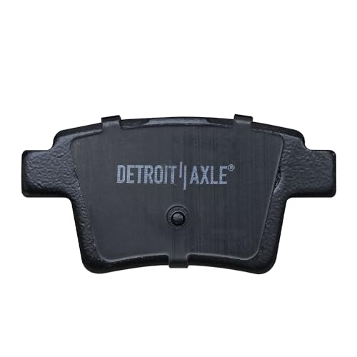 Image of Detroit Axle - Rear Brake Pads for 2005-2007 Ford Five Hundred Freestyle Mercury Montego, 2008-2009 Taurus X Sable, 2005-2008 Jaguar X-Type, Ceramic Brake Pads w /Hardware Replacement