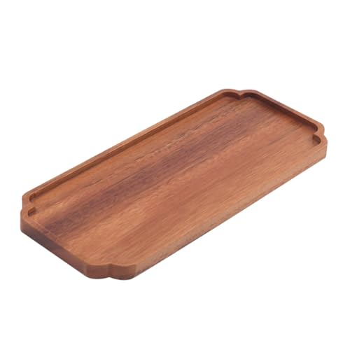 ETHZZLE 日式木製長方形トレー おしゃれフルーツ皿 デザートプレート 家用キッチンガジェット 乾燥果実やスナック盛り付け用多機能皿