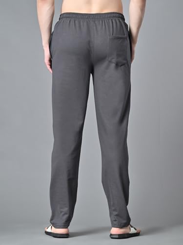 Image of FITINC Regular Fit Cotton Lower Trackpant for Men with Zipper Pockets