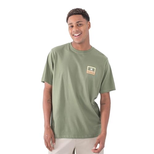 Hurley Divide SS T-Shirt Homme en jersey de coton premium robuste
