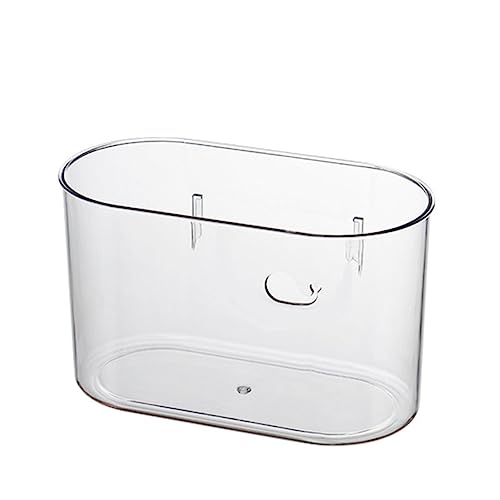 Caneca de basura rectangular transparente para pared