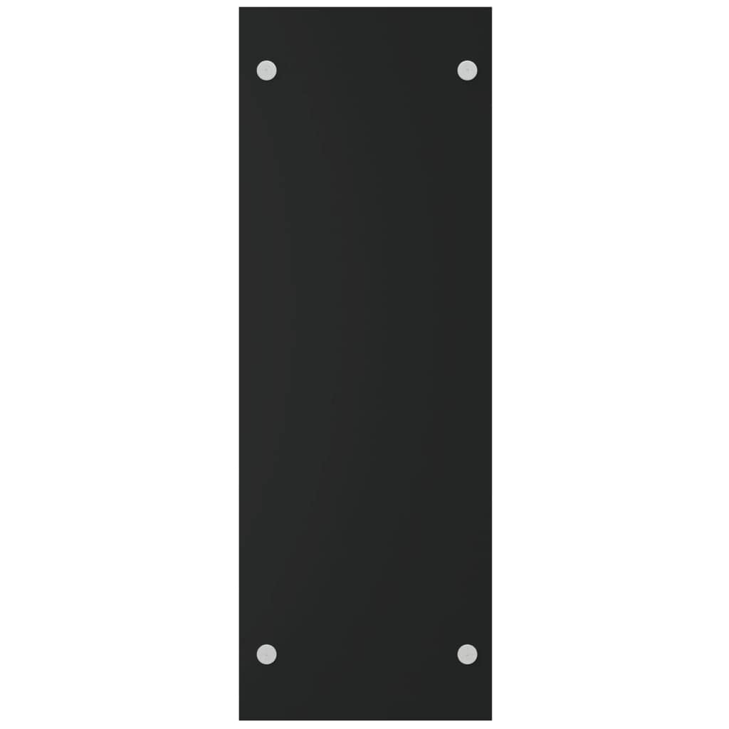 Brennholzregal Schwarz 40x35x100 cm aus gehärtetem Stahl und Glas, platzsparender Kaminholzständer mit Wandhalterung, wetterfestes Holzlager für Ofen, Kamin und Feuerstelle