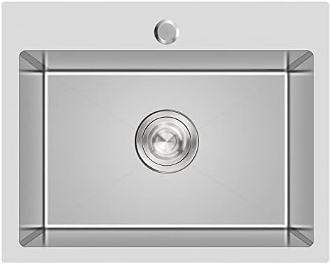 20-inch Drop in Kitchen Sink, TSIBOMU Stainless Steel Single Bowl Small Kitchen Sink Brushed Nickel, 20x16x9