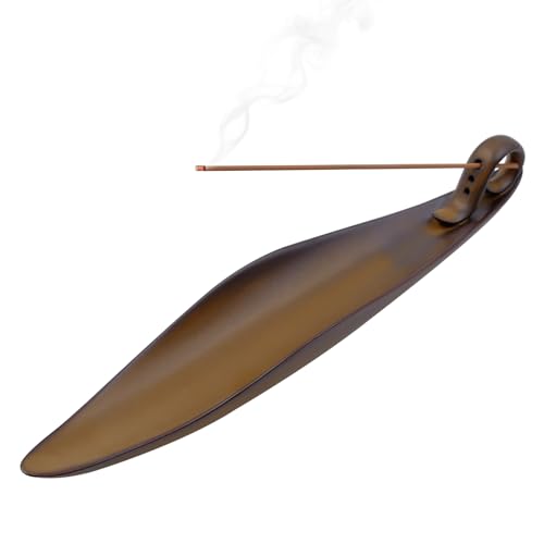 Porta Incienso de Cerámica con 3 Aberturas y Bandeja Recoge Cenizas, Soporte Ajustable para Varillas de Incienso, Ideal para Meditación, Yoga y Decoración del Hogar u Oficina