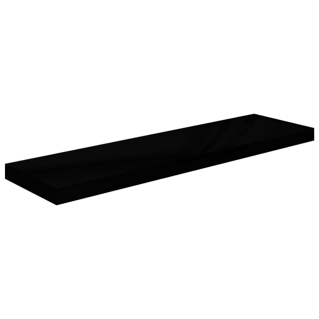 Juego de 2 estantes flotantes, color negro, 90 x 23,5 x 3,8 cm, tablero de pared de madera MDF con soporte invisible para salón, cocina, dormitorio, estantería