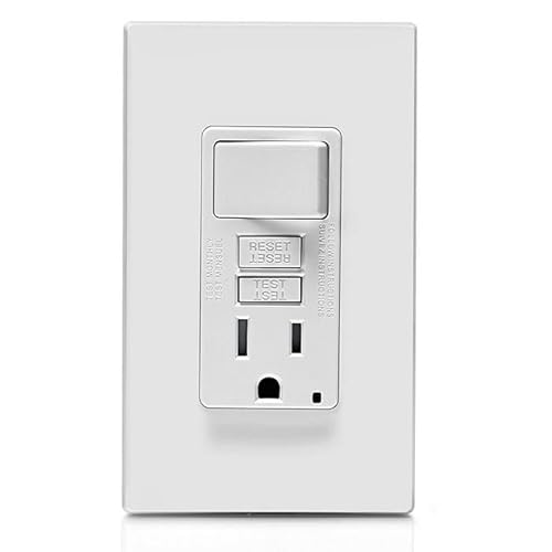 image for Leviton GFCI Switch Outlet Combo, 15 Amp, Self Test, Tamper-Resistant 