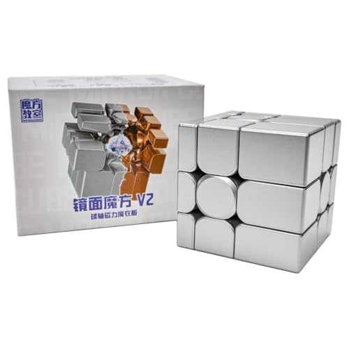 Image of MoYu Mirror Cube 3x3 V2 Magnetic Ball-Core Shape Mod | Silver UV Coated Finish & Auto-Alignment | Premium Stability, Smooth Turning & Anti-Pop Mechanism