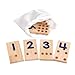 Excellerations Peg Number Board, Included: 10 Rubberwood Boards + 55 Wood Pegs + Storage Bag, Montessori Math Materials, Learning Manipulatives, Counting for Kids, Reggio Emilia Classroom Essentials