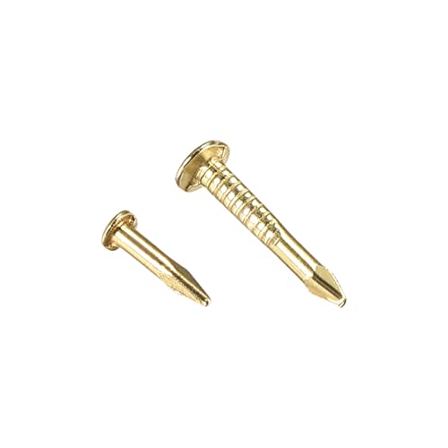 uxcell Total 500pcs Small Tiny Nails 6mm 10mm para bricolaje decorativo en madera miniatura 4
