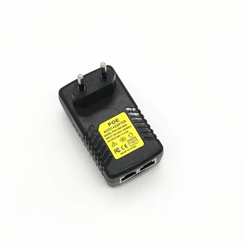 Fuente de alimentación PoE 12V 24V 48V 24W Inyector POE Adaptador Ethernet para Cámara de Seguridad CCTV Teléfono (48V 0.5A POE,2) miniatura 1