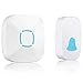 Finduat Wireless Doorbell Operating 900 feet Range with Over 36 Chimes & Adjustable Volume, No Radiation Cordless Music Door Set for Home Villa Apartment Elder-care (White,Waterproof)