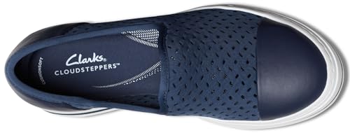 Clarks CloudSteppers Women's Audreigh Star Loafer, Navy, 9.5 M US