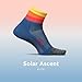 Feetures Elite Light Cushion Quarter Solid - Sport Sock with Targeted Compression - Solar Ascend, M (1 Pair)