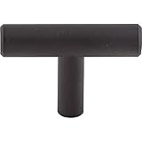 Top Knobs M1884 Bar Pulls Collection 2' Hopewell Steel T-Handle Knob, Flat Black