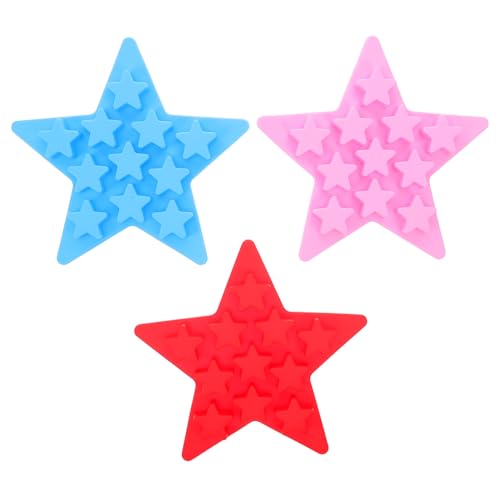 Set 3 cubeteras silicona estrella flexible miniatura 1