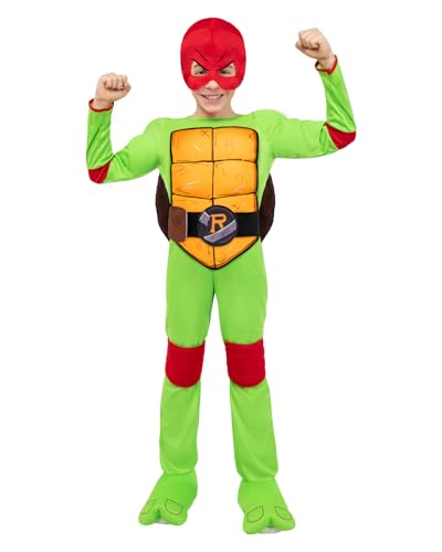 Funidelia | Disfraz Raphael - Las Tortugas Ninja para niño Tortugas Ninja & Dibujos Animados - Disfraz para niños y divertidos accesorios para Fiestas, Carnaval y Halloween - Talla 10-12 años