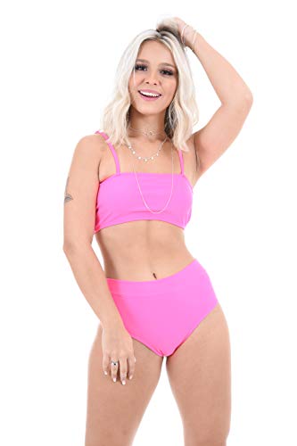 Biquíni Top Faixa Hot Pants Ayron Fitness (Rosa, M)