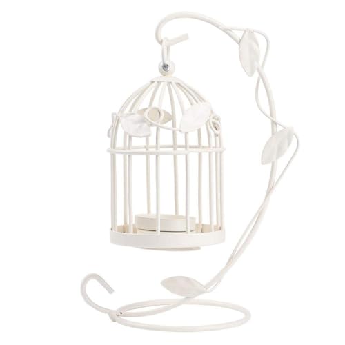Cyrank CYRANKQMT2ZSFR6I-12 Hanging Birdcage Lantern, Birdcage Candle Holder Metal Tealight Holder Decorative Bird Cages cover